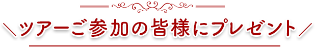 ツアーご参加の皆様にプレゼント