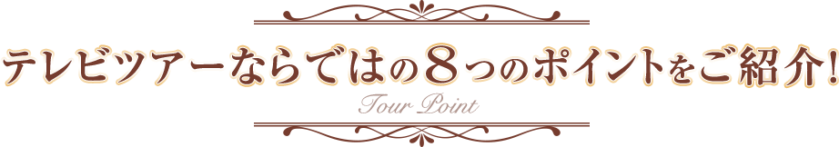 テレビツアーならではの8つのポイントをご紹介！