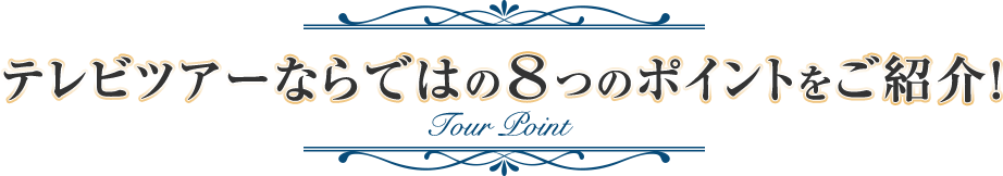 テレビツアーならではの8つのポイントをご紹介！